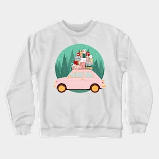 Christmas Presents On The Car Crewneck Sweatshirt